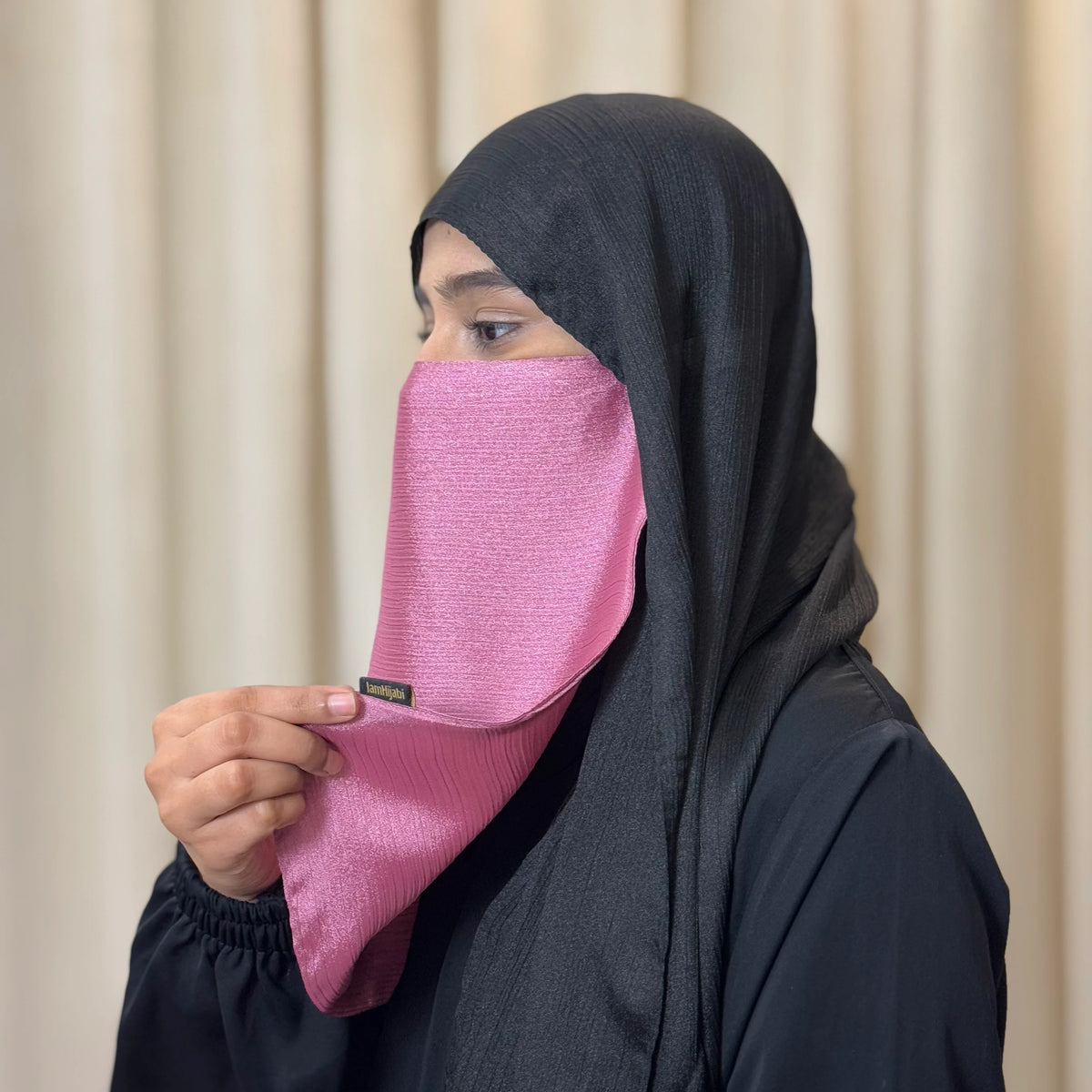 Half Niqab Coral Pink