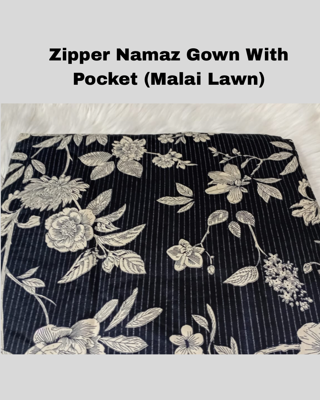 Zipper namaz Chadar (malai lawn)