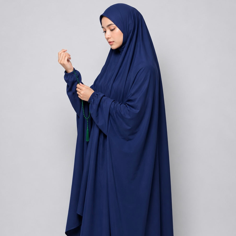 Plain Namaz Chadar - Navy Blue
