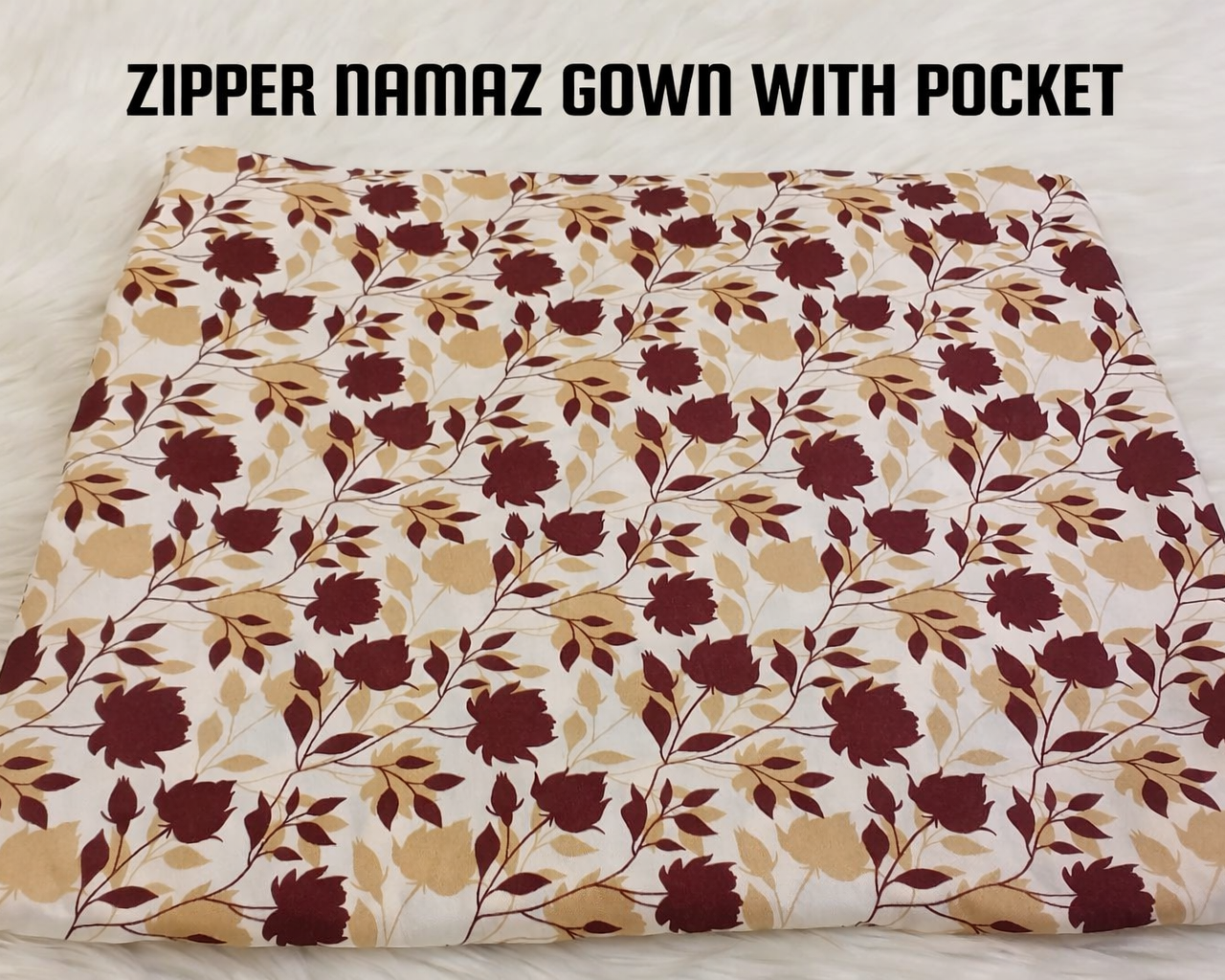 Zipper namaz Chadar (malai lawn)