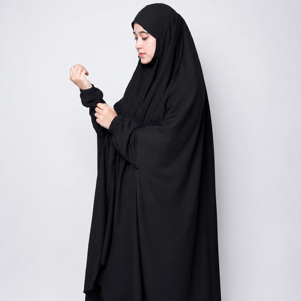 Plain Namaz Chadar - Black