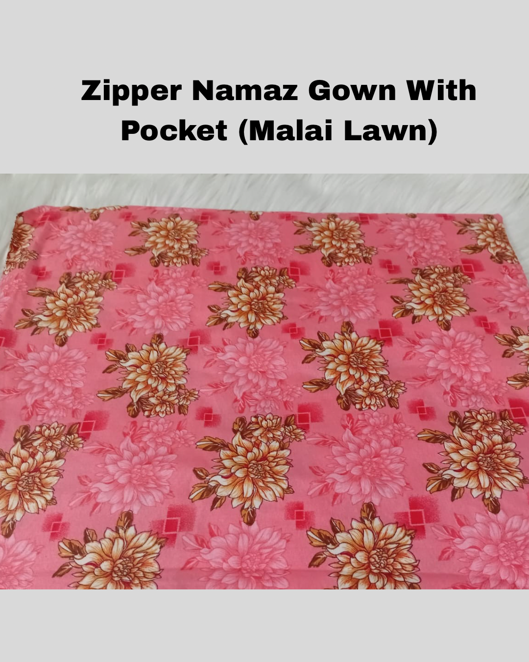 Zipper namaz Chadar (malai lawn)