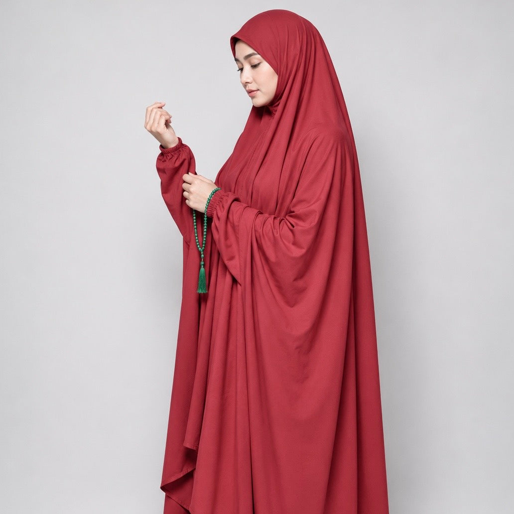 Plain Namaz Chadar - Red
