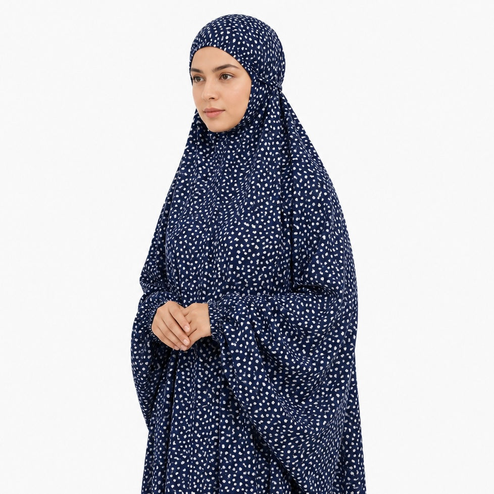 Namaz Chadar with Sleeves (navy blue)