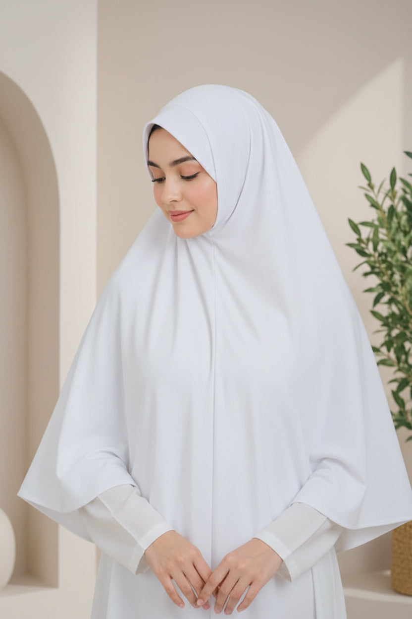 White jersey namaz chadar