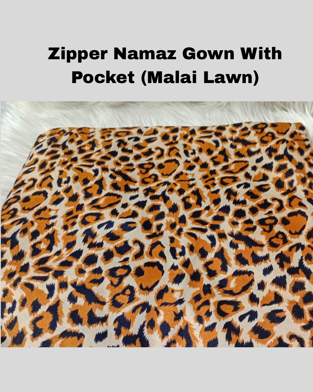Zipper namaz Chadar (malai lawn)