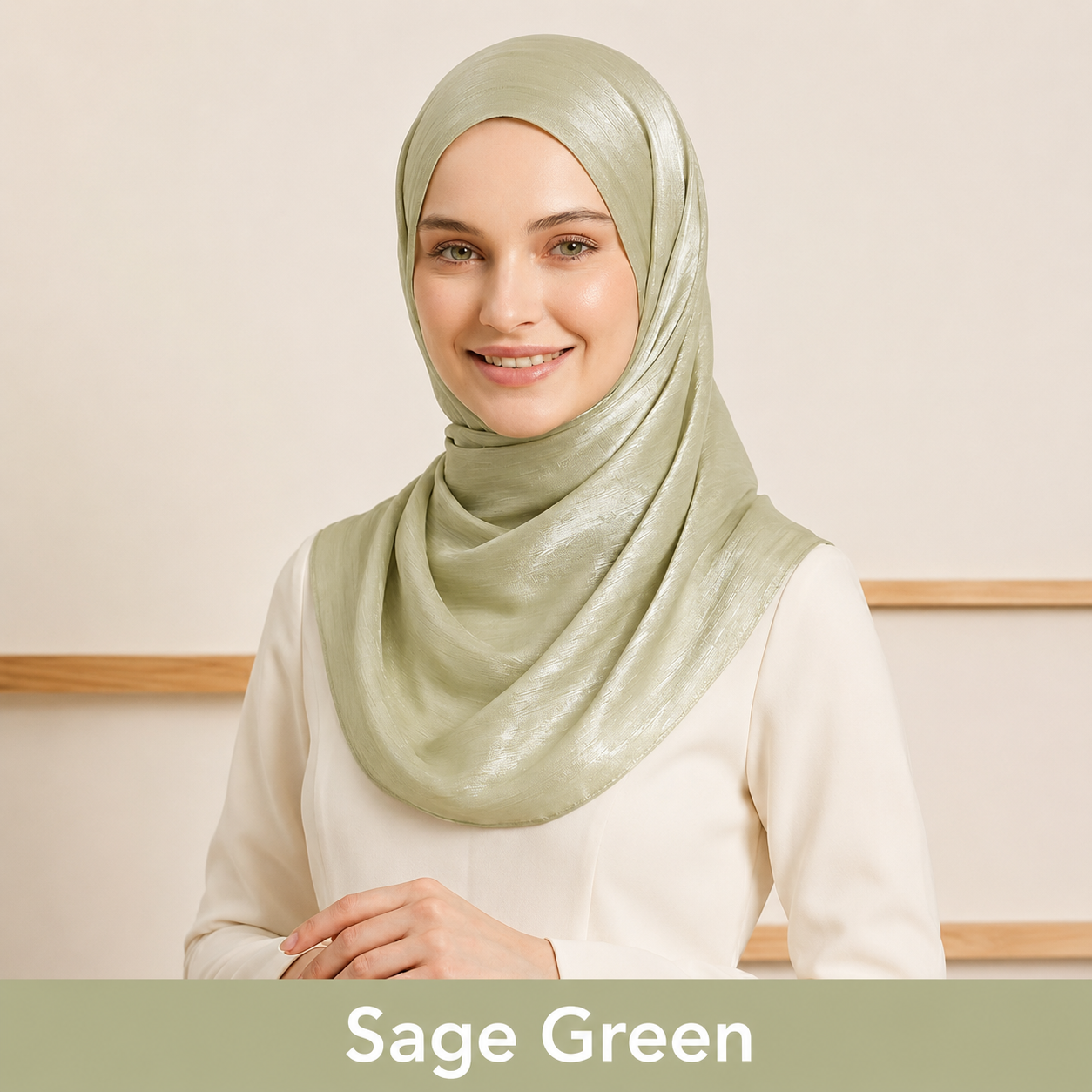 Organza Silk - Sage green