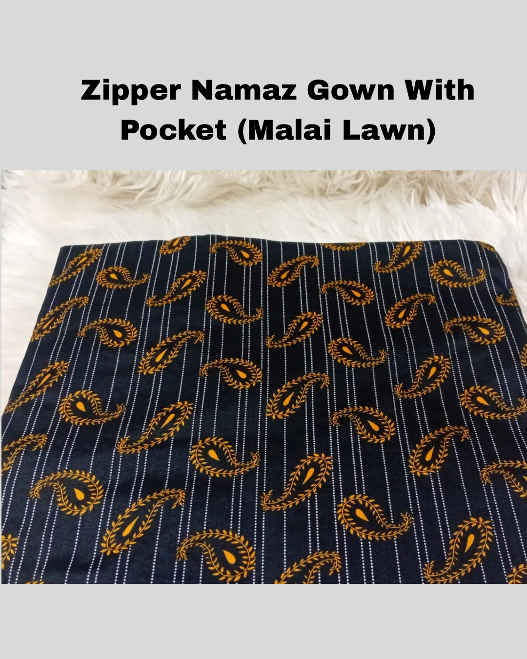 Zipper namaz Chadar (malai lawn)