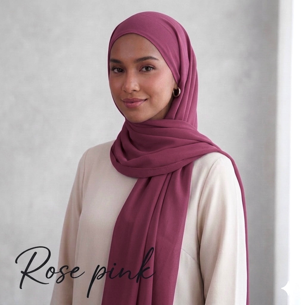 Plain Georgette - Rose Pink