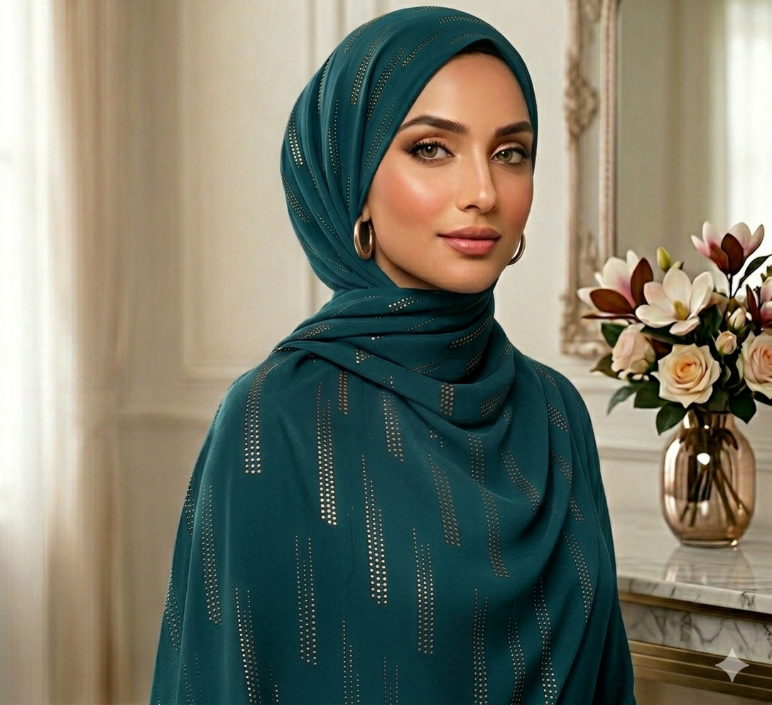 DEW DROP GEORGETTE - AZURE