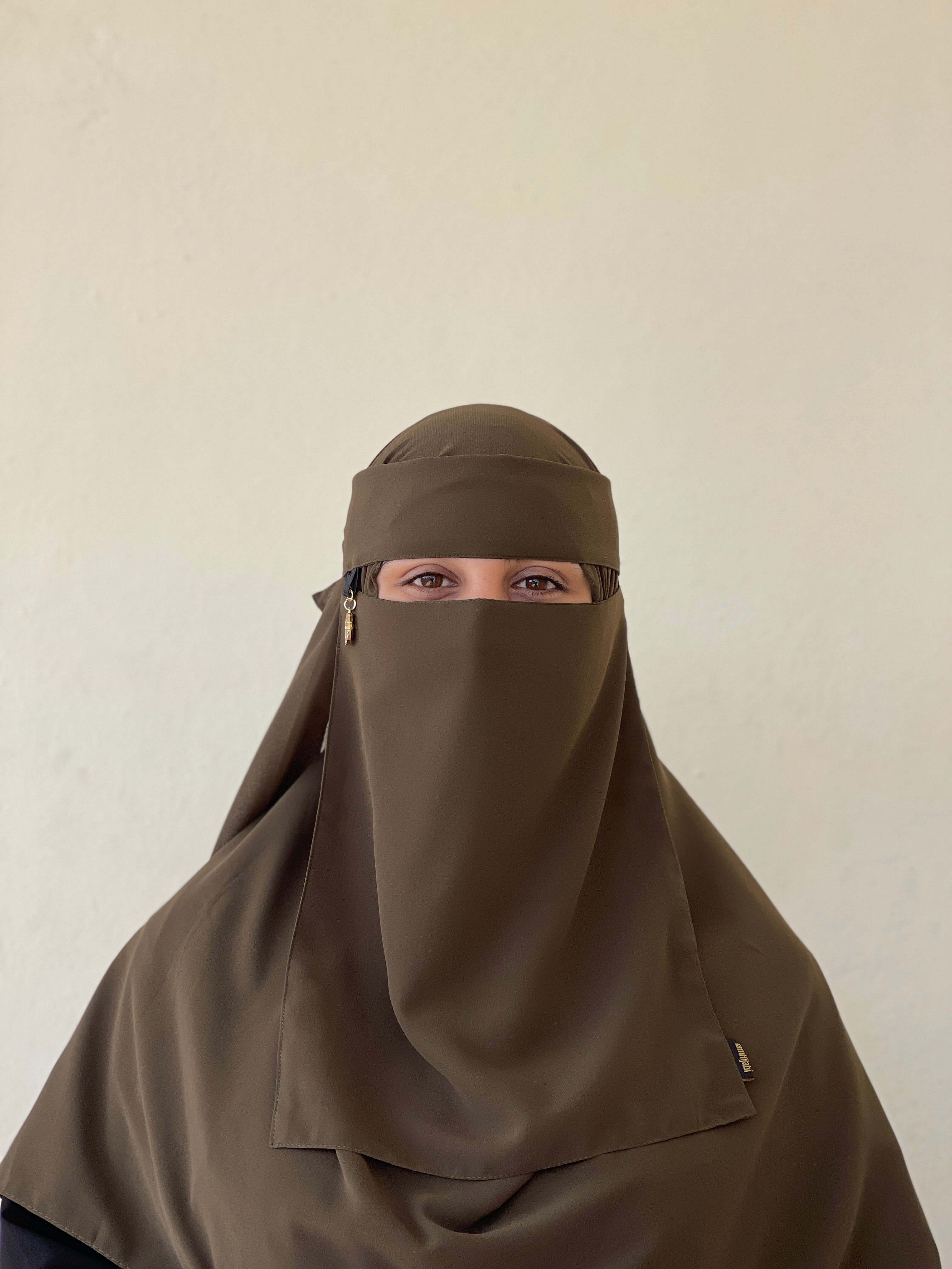 Saudi Niqab Set - Olive Green