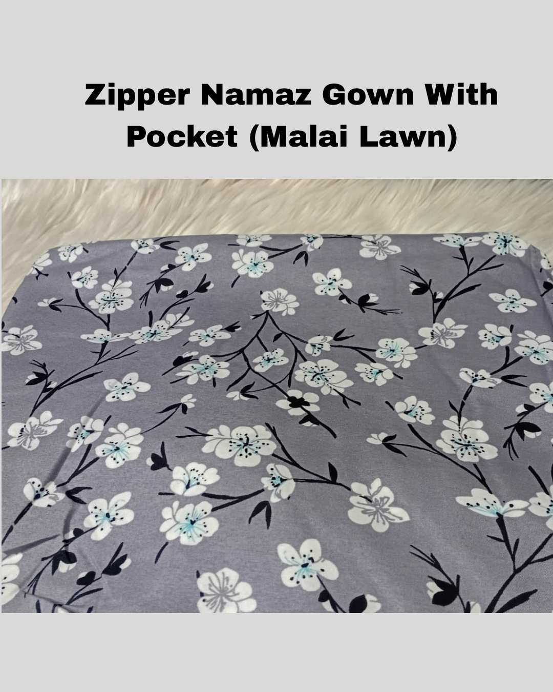 Zipper namaz Chadar (malai lawn)