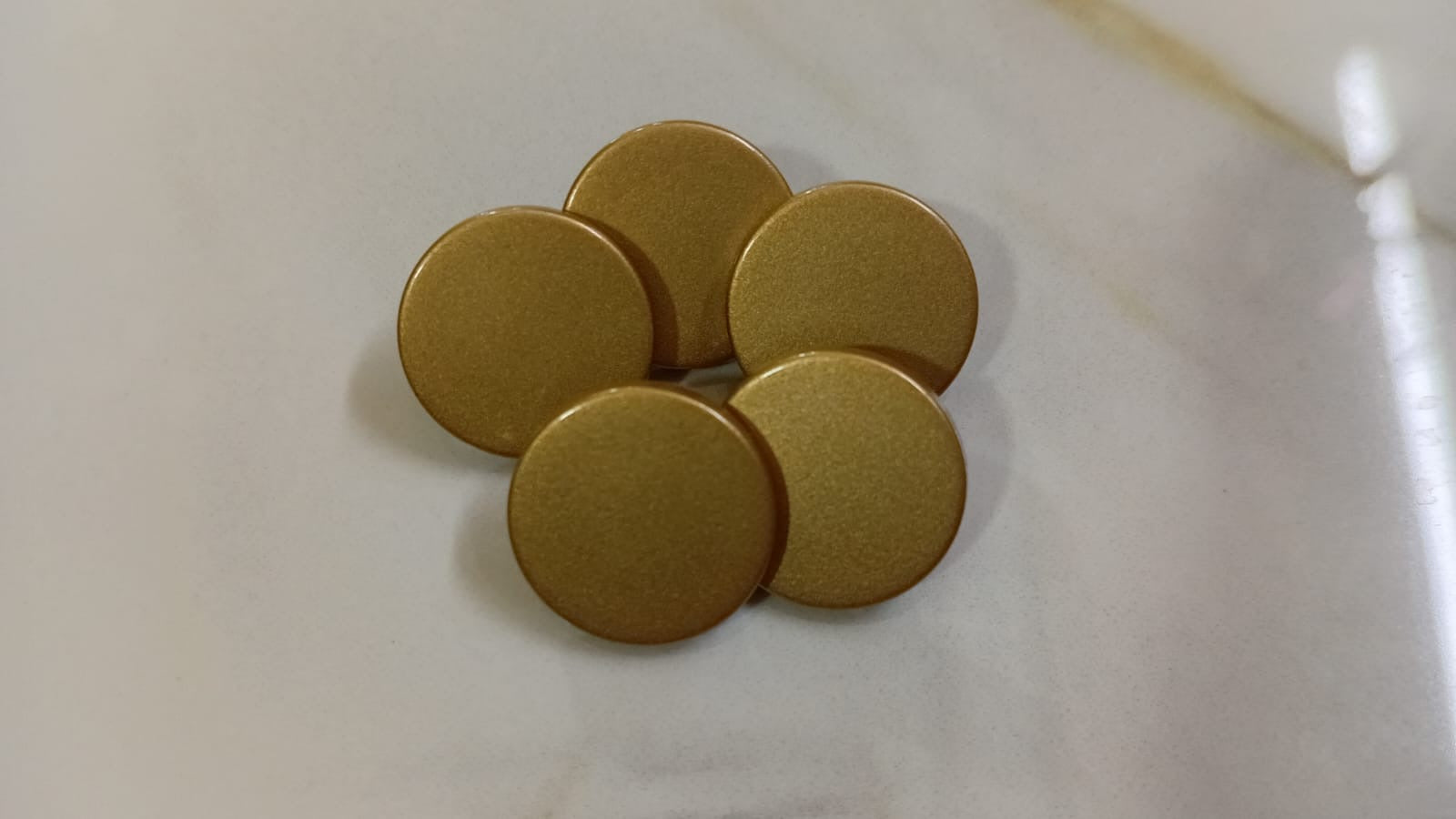 Matte Gold Buttons (Large Size) Pack of 5