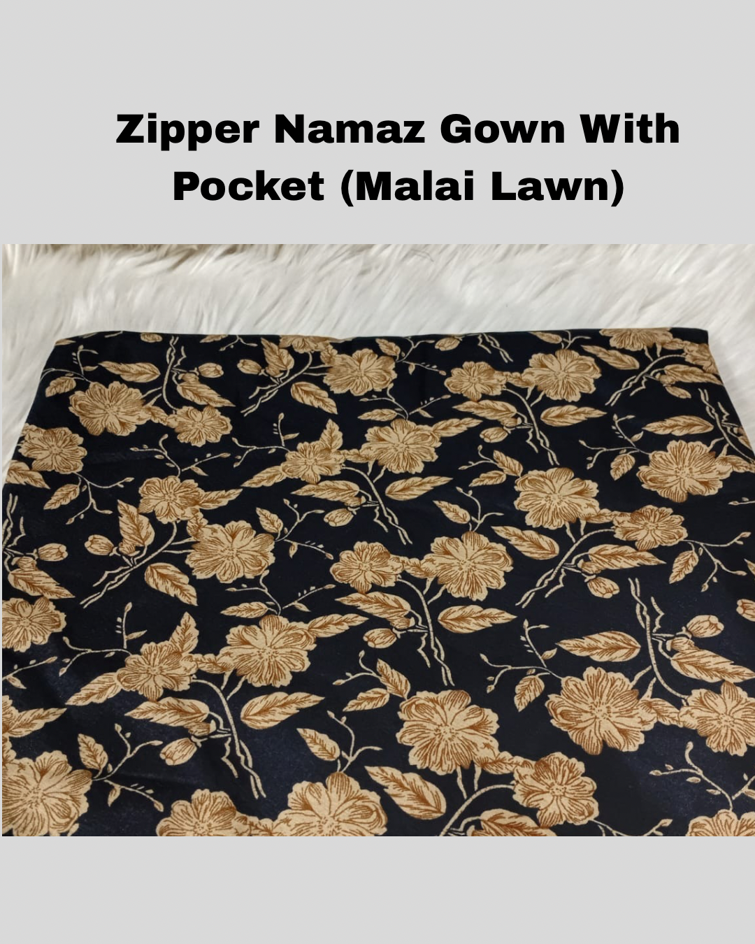 Zipper namaz Chadar (malai lawn)
