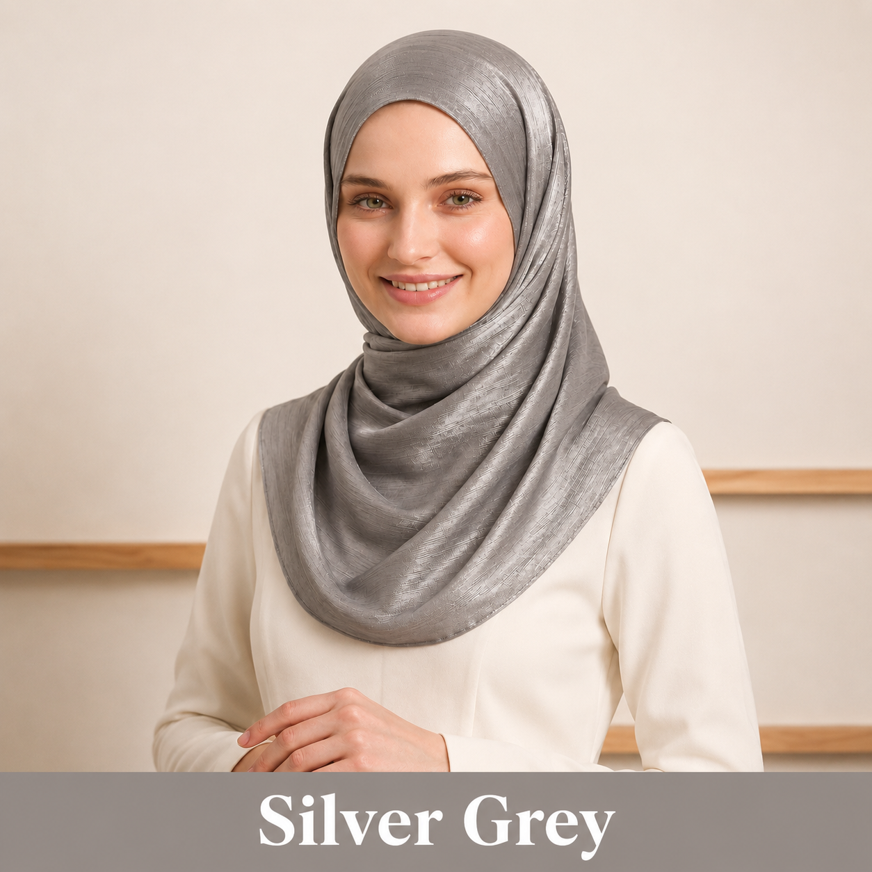 Organza Silk - silver gray