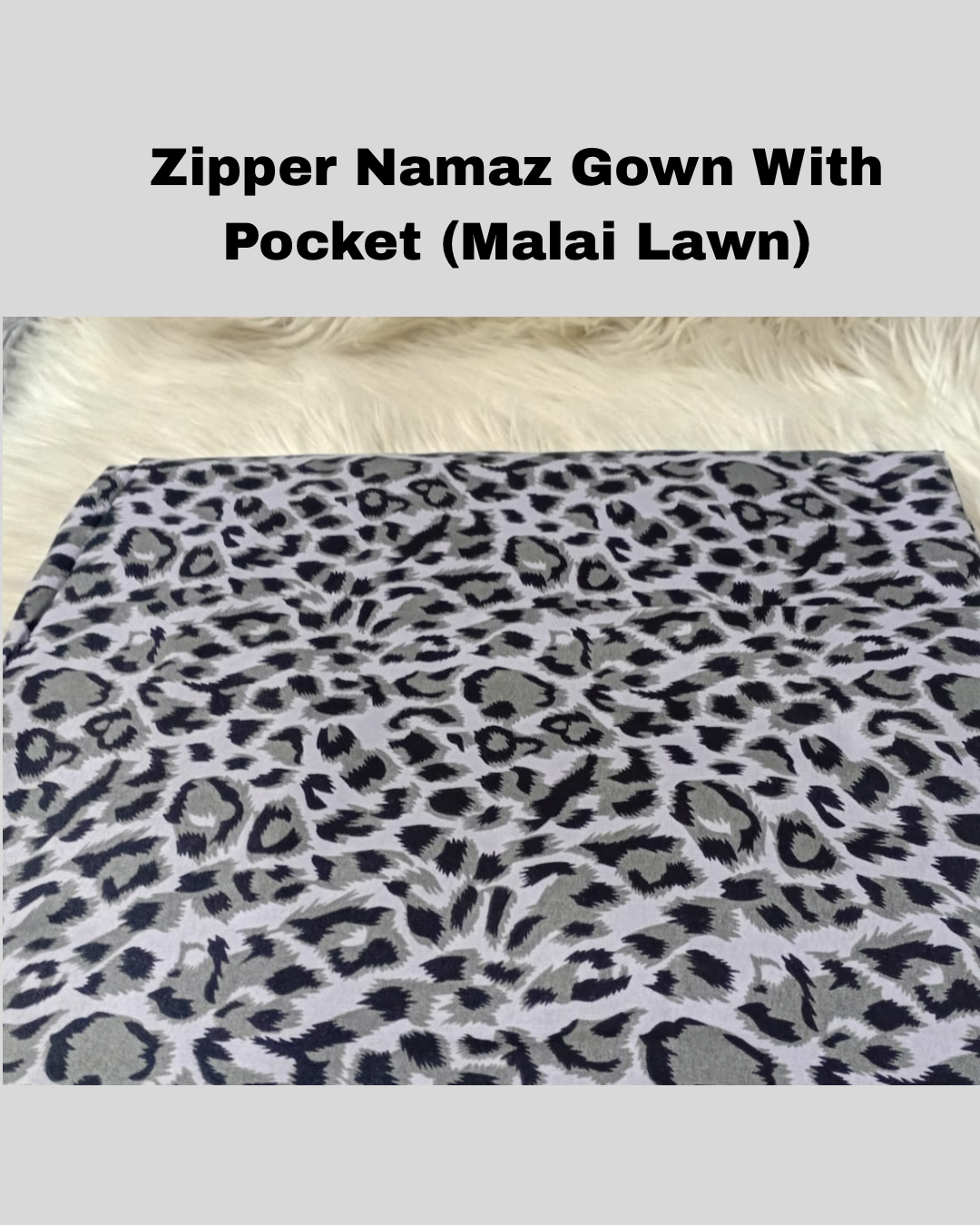 Zipper namaz Chadar (malai lawn)