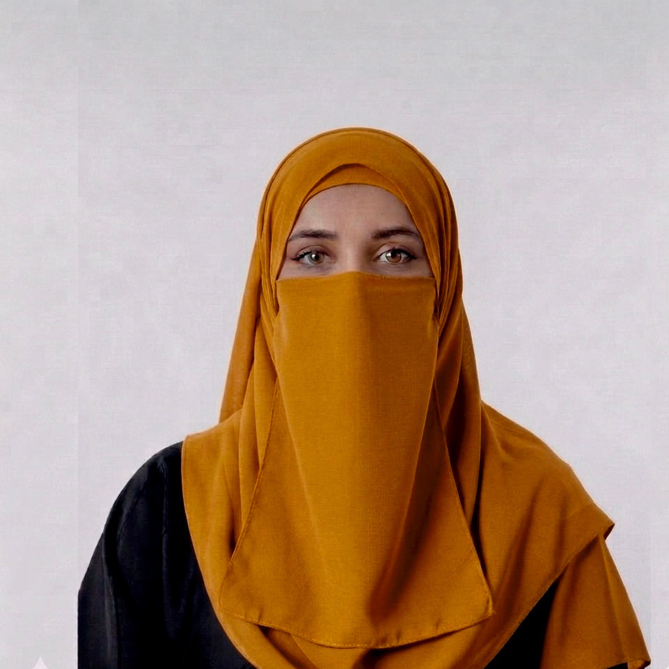 Hijab And Niqab Set - Corn