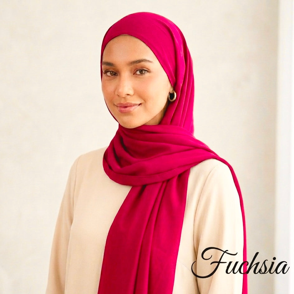 Plain Georgette - Fuchsia