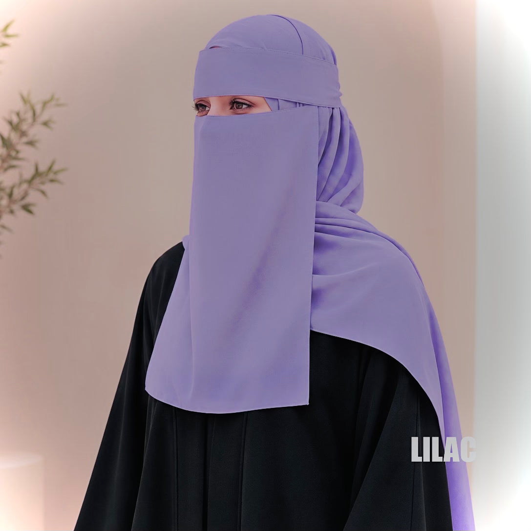 Saudi Niqab Set - Lilac