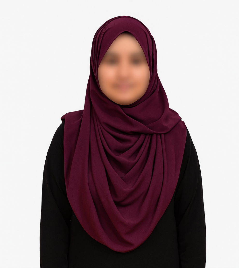 DOUBLE LOOP HIJAB - BURGUNDY
