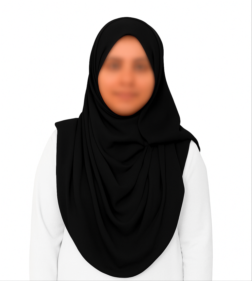 DOUBLE LOOP HIJAB - BLACK