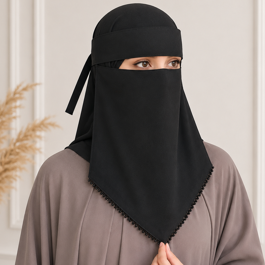 Mini Bead Saudi Niqab