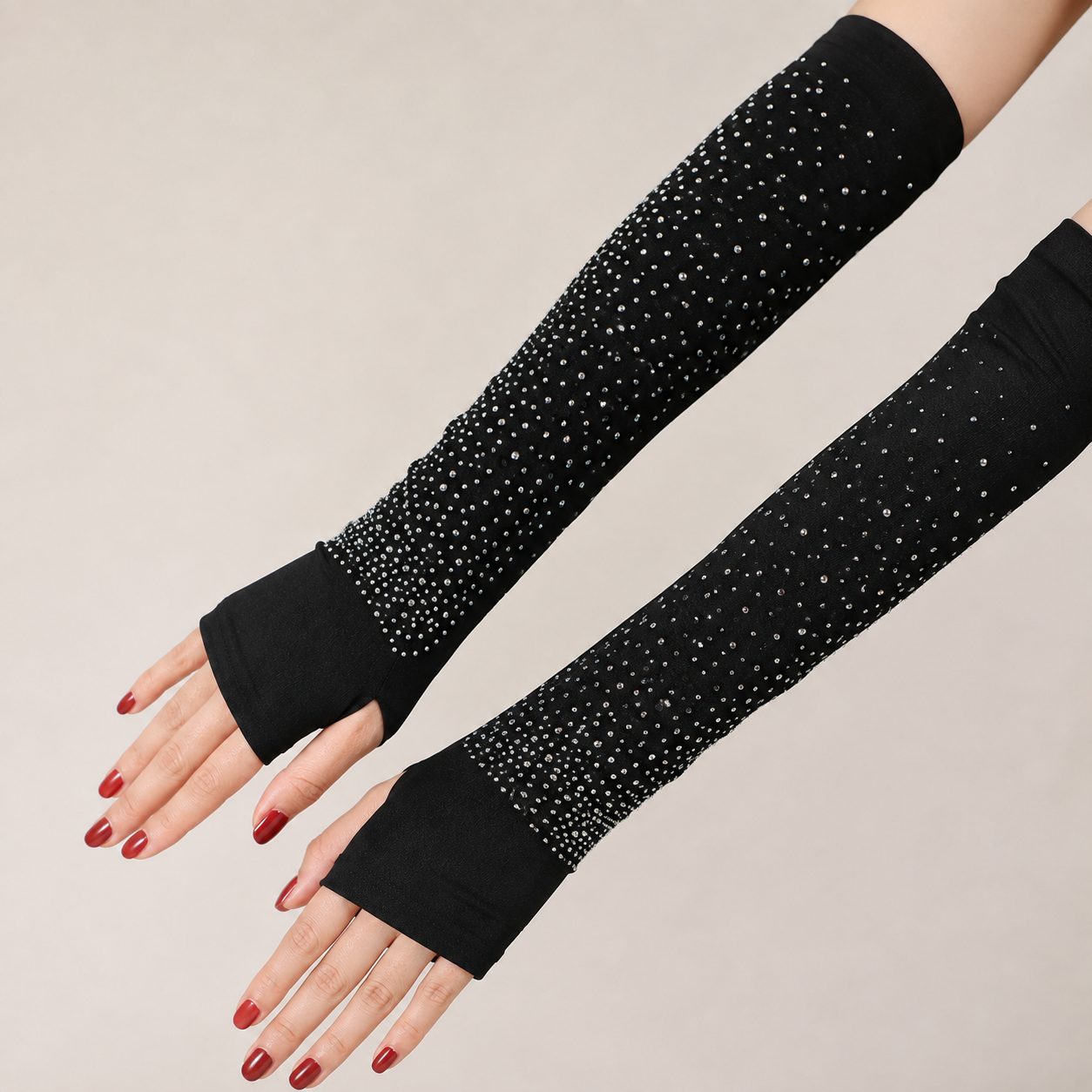 Fancy Thumhole Sleeves - Black
