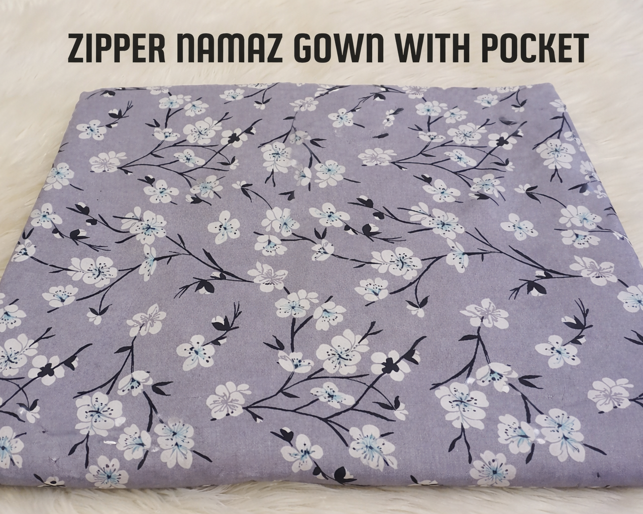 Zipper namaz Chadar (malai lawn)