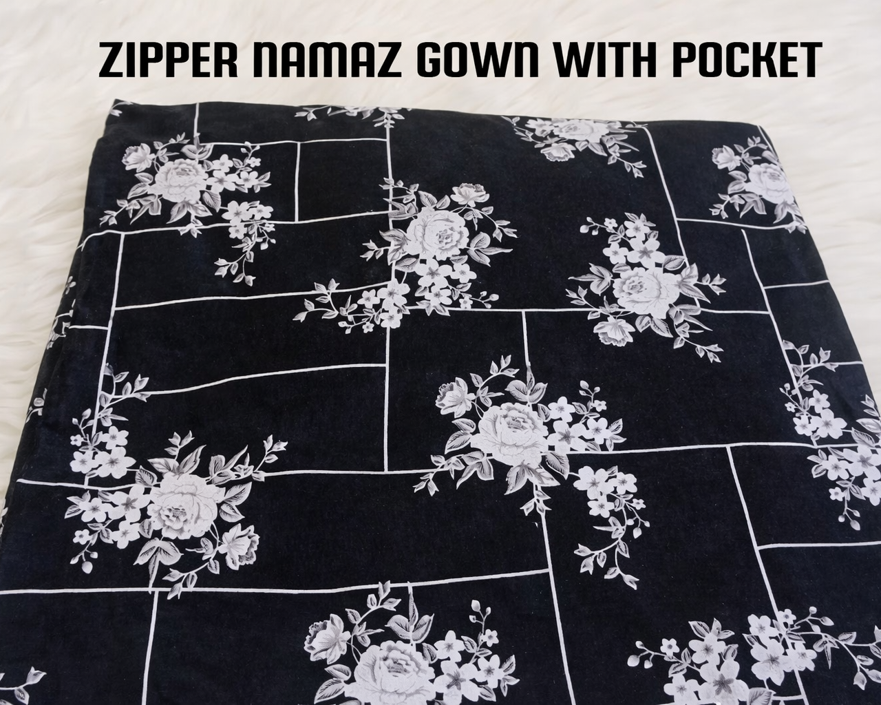 Zipper namaz Chadar (malai lawn)