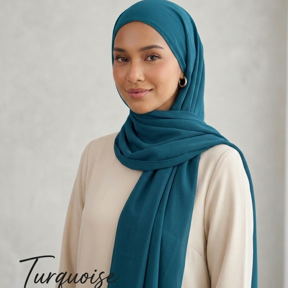 Plain Georgette - Turquoise