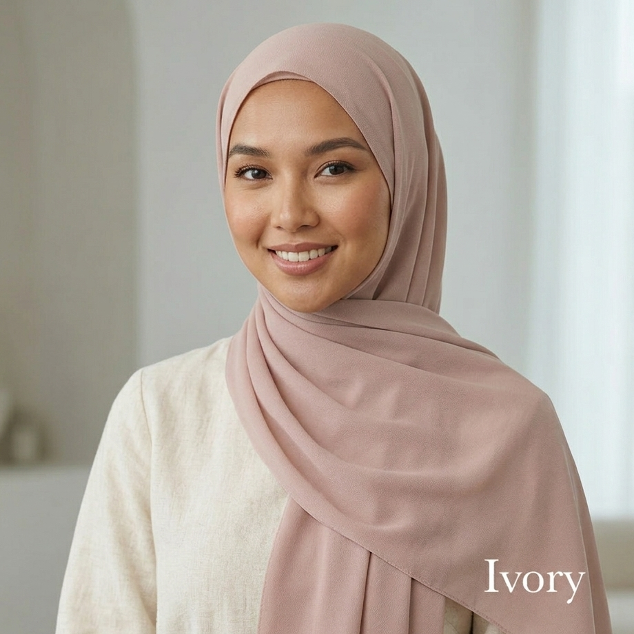 Plain Georgette - Ivory