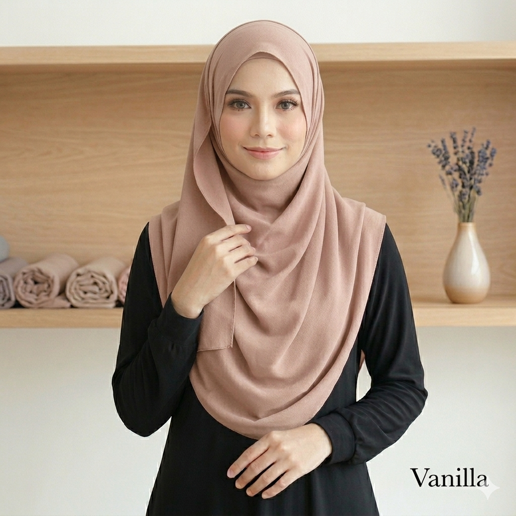 DOUBLE LOOP HIJAB - VANILLA