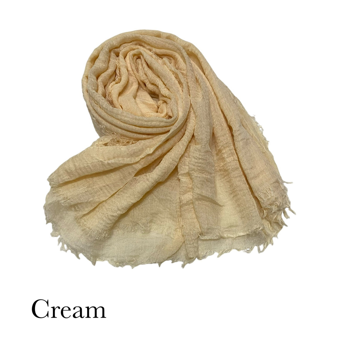 CRIMPS HIJAB - Cream