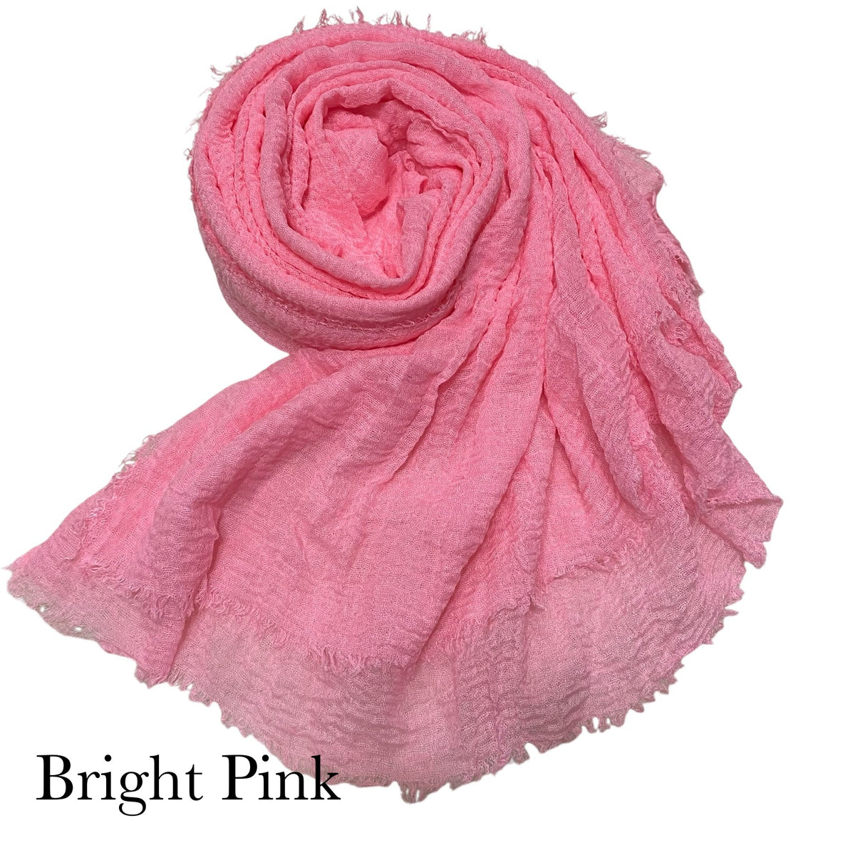 CRIMPS HIJAB - Bright Pink