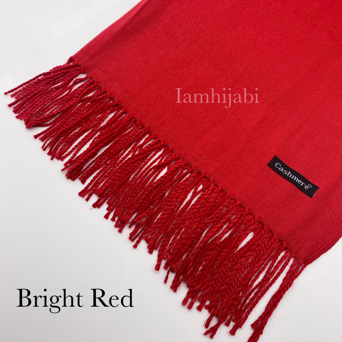 Cashmere Hijab - Bright Red