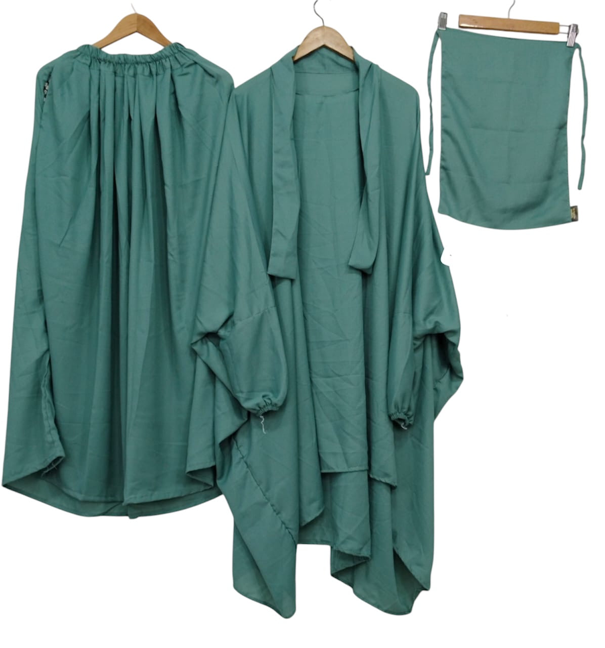 3 Piece Jilbab Abaya - Sea Green