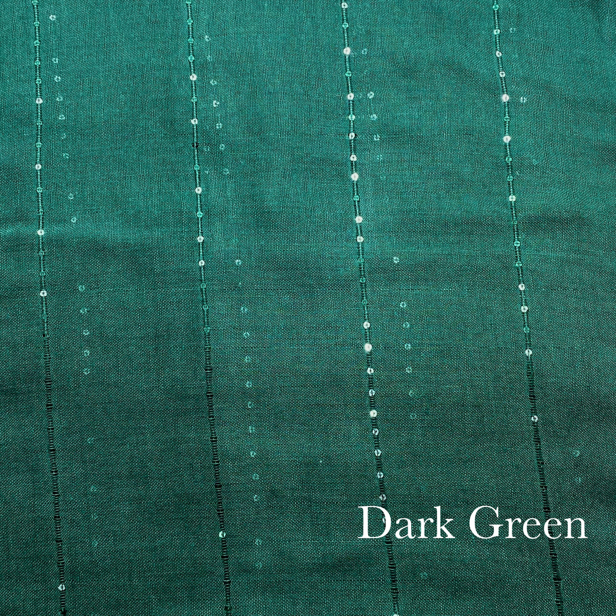 Sequins Border Lawn - Dark Green