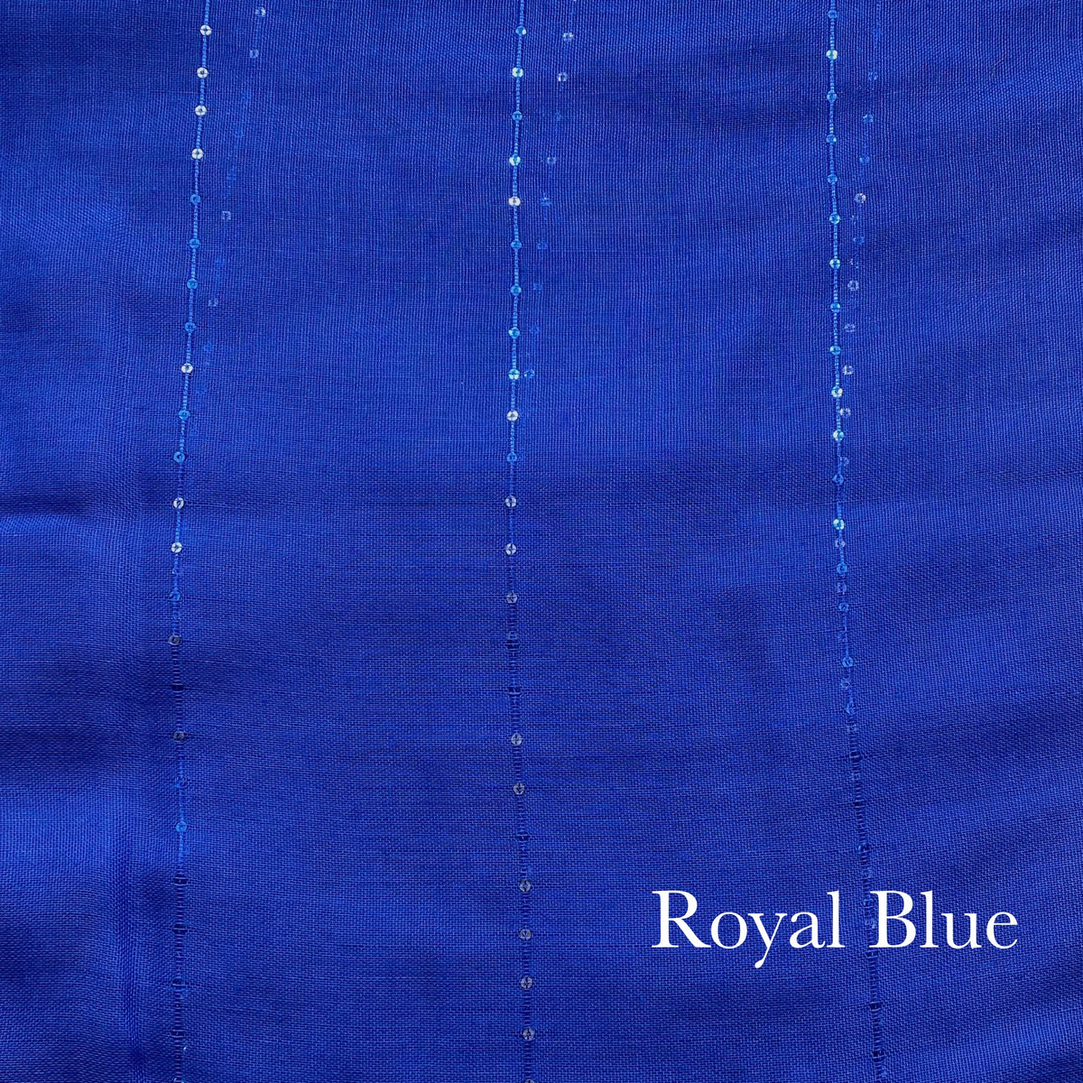 Sequins Border Lawn - Royal Blue