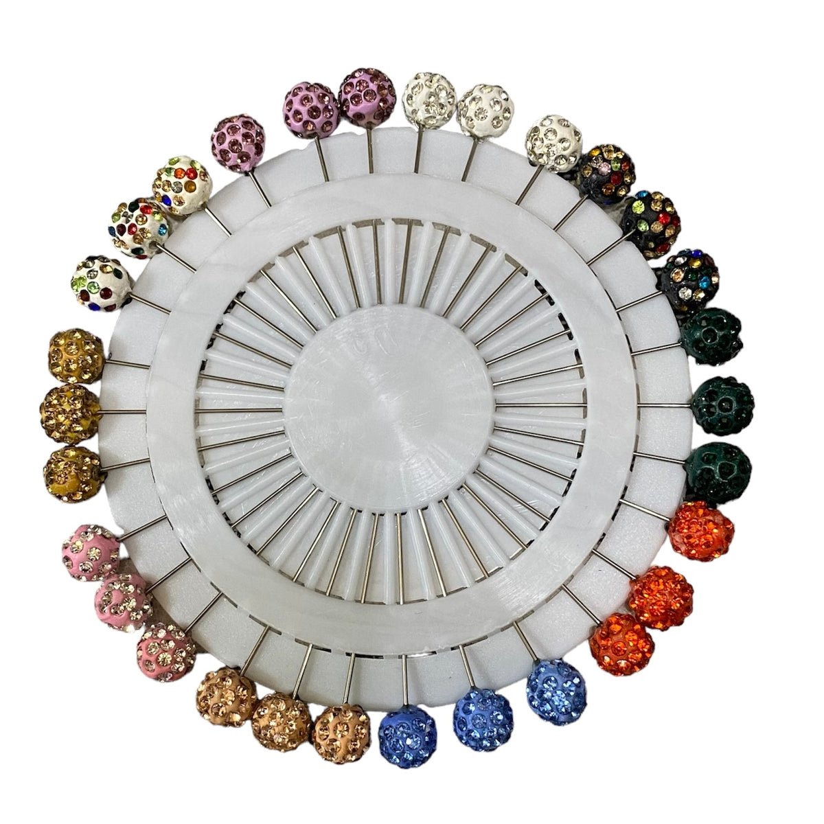 Fancy Stone Pins - Multi - Pack of 6