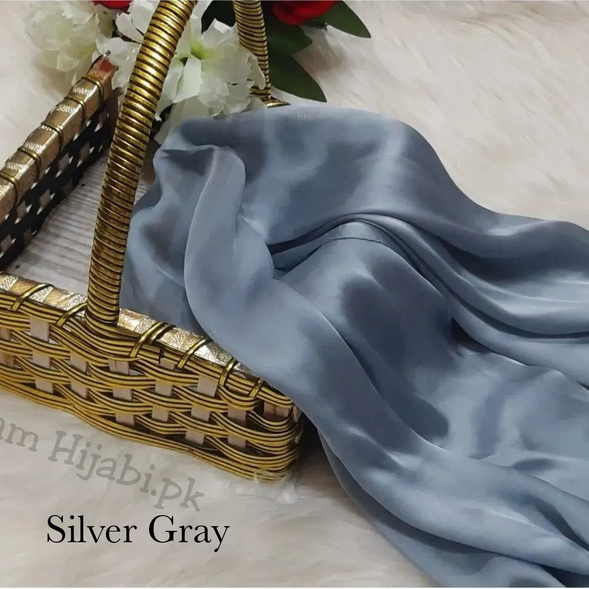 Satin Silk - Silver Gray