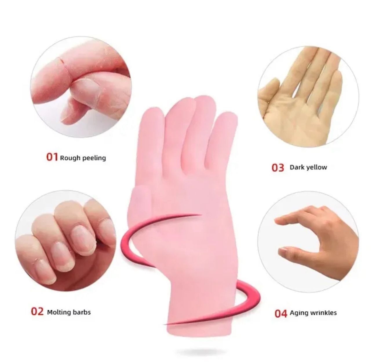 Silicone Moisturizing Gel Gloves
