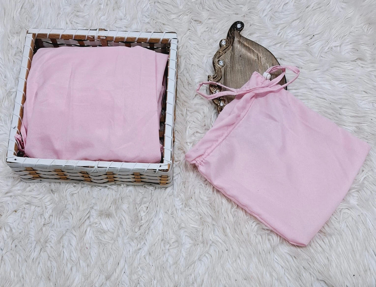 Namaz Chadar with Bag - Baby PInk