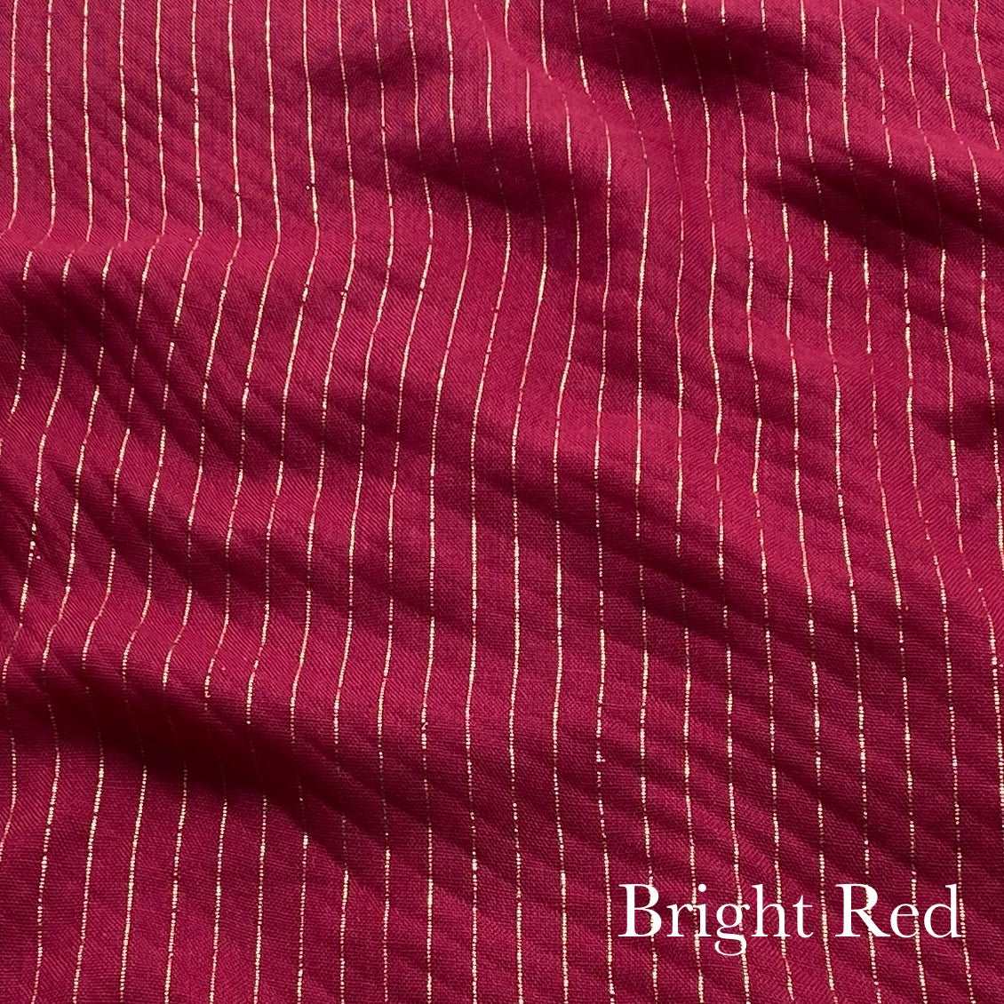 Crinkle Zarri Lawn - Bright Red