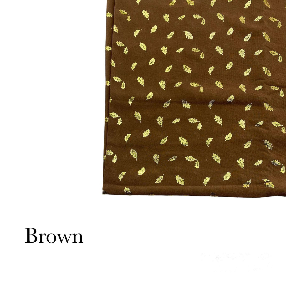 Leaf Georgette - Brown