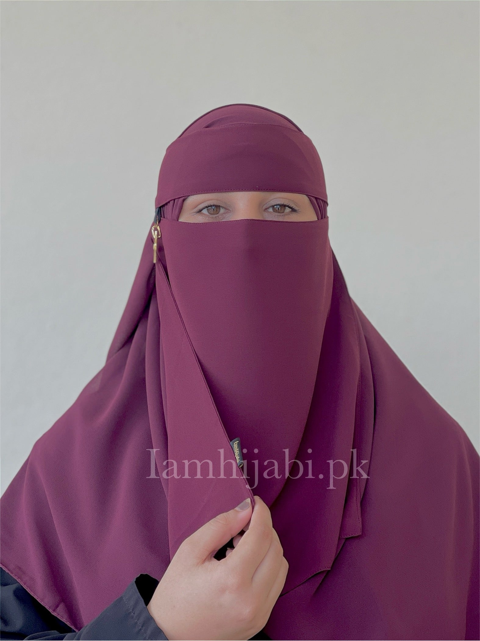 Saudi Niqab Set - Burgundy