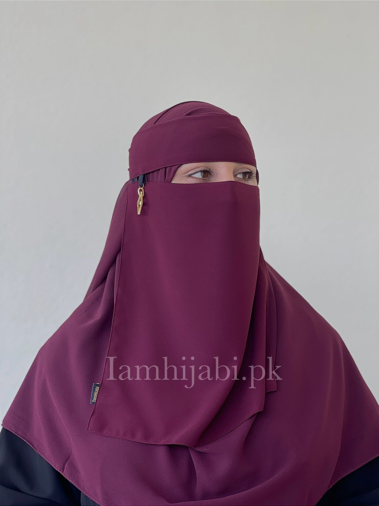 Saudi Niqab Set - Burgundy