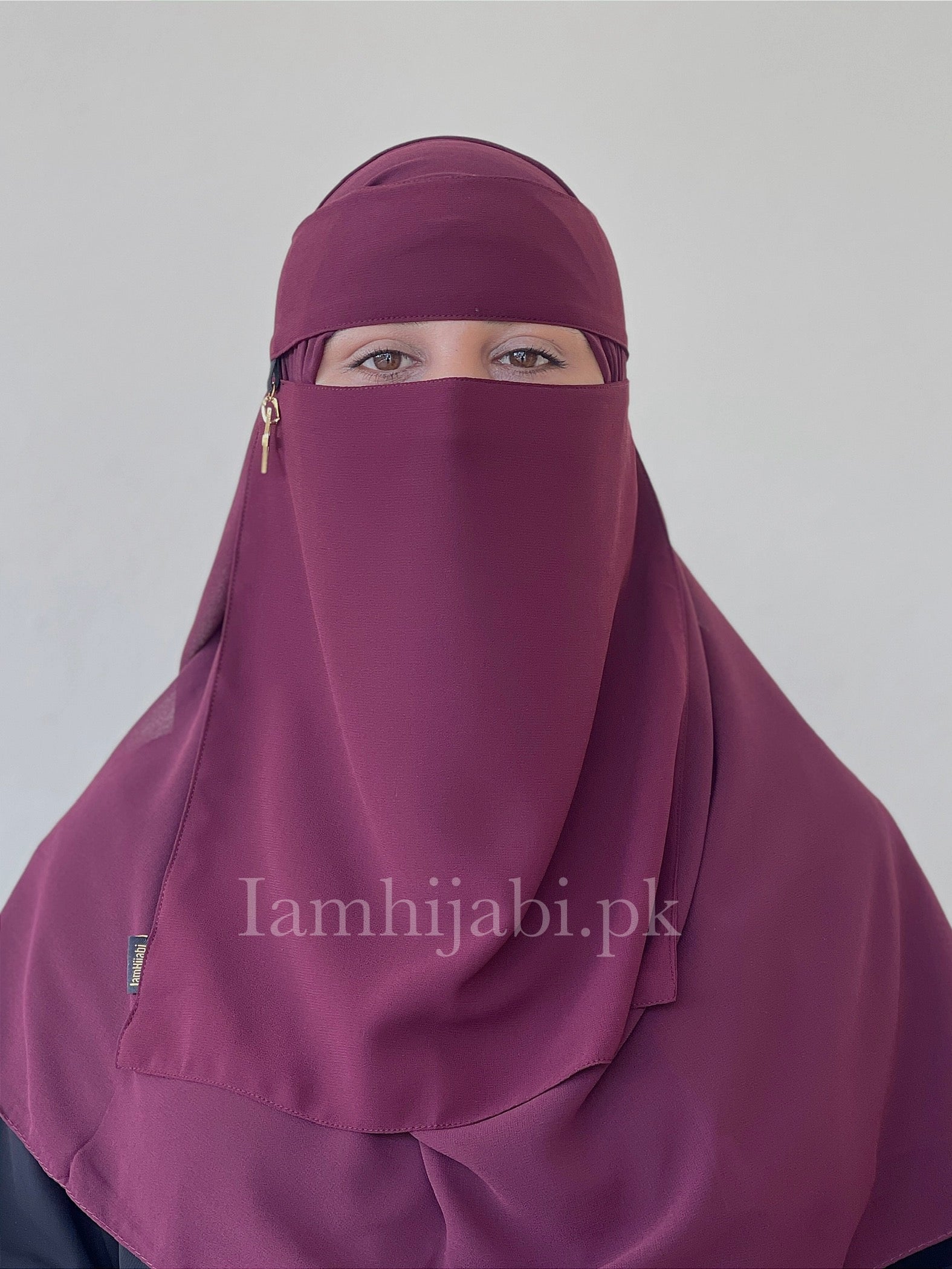 Saudi Niqab Set - Burgundy