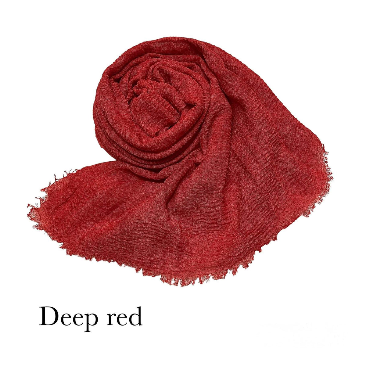 CRIMPS HIJAB - Deep Red