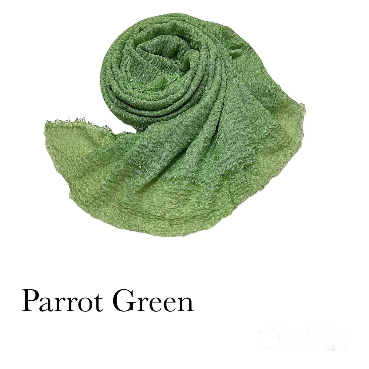 CRIMPS HIJAB - Parrot Green