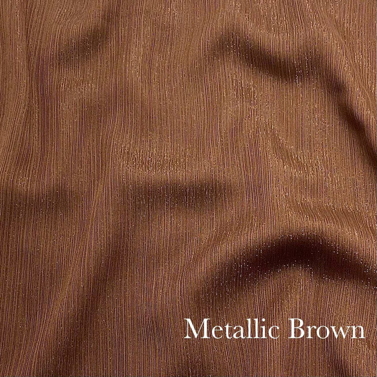 Crinkle Chiffon - Metallic Brown